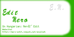 edit mero business card